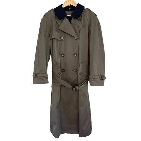 RALPH LAUREN Chaps Trench Coat Mens Sz 38S Double Breasted Removable Wool Lining - Picture 3 of 16